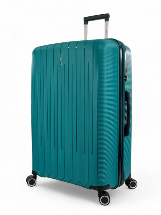 Rain Large Hard Petrol Travel Suitcase With 4 W...