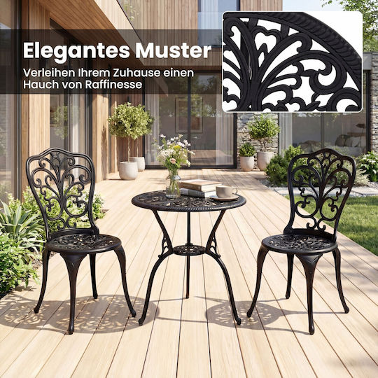 Dining Set 3 Pieces Black Dining Set 3 Pieces Black