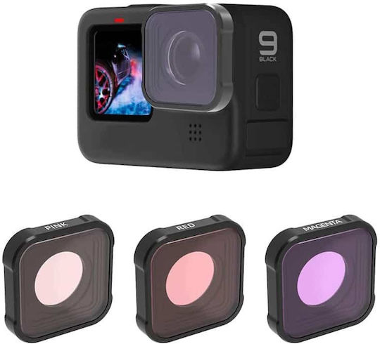 Филтри За Подводна Заснемане GoPro Hero 9 10 11 12 13 Черен Оригинален Монтаж Червен Розов Лилав