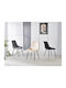 Silvia Καρέκλα Τραπεζαρίας Βελούδινη Beige 51x58x87εκ.