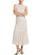 Summer Midi Evening Dress White