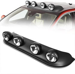 Set 4 Led Angel Eyes Projectors Roof Hood Mount 12v Power Supply 85cm Length Designed Off-road Vehicles