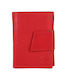 Small Leather Women's Wallet with RFID Red
