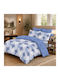 My Home Luxury King Size Bed Sheets Set with Rubber Hugger 180x200+30cm Light Blue (4 Pieces)