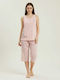 Prive Underwear Summer Women's Pink Pyjama Set