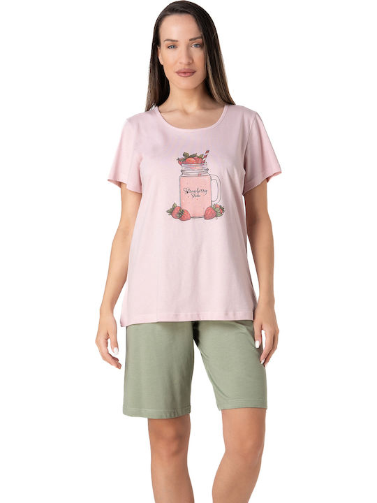 Relax Lingerie Summer Women's Pyjama Set Pink