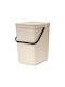 Brabantia Sort&go Plastic Waste Bin Beige 25lt