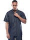 Overshirt Mânecă Lungă Albastră