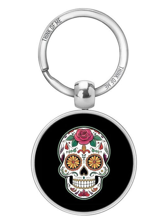 Μπρελοκ Μεταλλικο Fun Creations Think Me White Skull Kr326