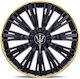 Set Car Hubcaps 16" 4 Pieces Gold