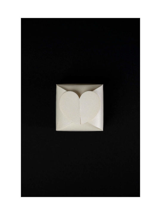 Trandafir Roșu Uscat Mic Alb Perlat Cutie De Hârtie 6/4cm