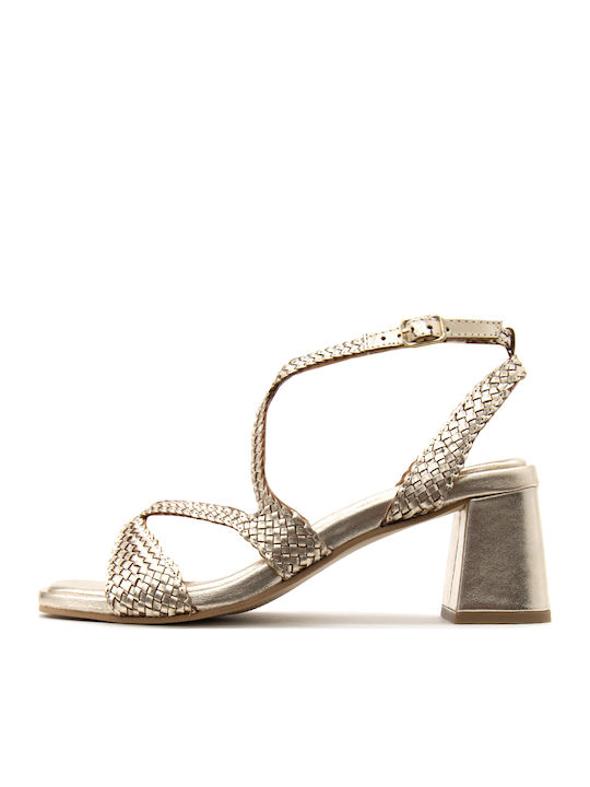 Gioseppo Damen Sandalen Gold Leder