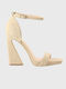 Leather Sandals Beige