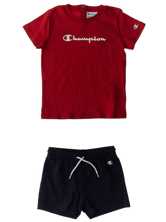 Champion Set De Îmbrăcăminte Pentru Copii De Vară 2 Bucăți Roșii Champion Set De Îmbrăcăminte Pentru Copii De Vară 2 Bucăți Roșii