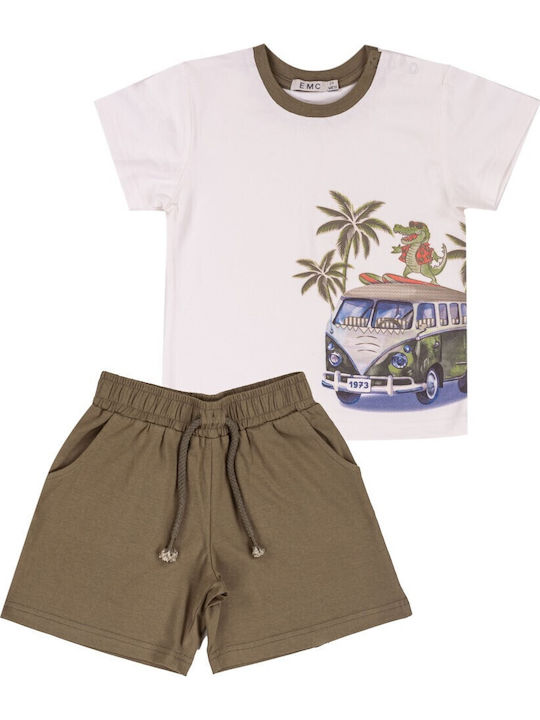 EMC Kids Set with Shorts Summer 2 Pieces Green