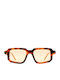 Kuboraum Unisex Sunglasses With Brown Tartaruga Horn-Rimmed Frame