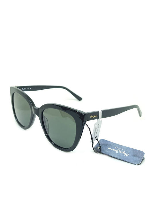 Pepe Jeans Pj7476 001 Women's Sunglasses with Black Frame and Green Lens PJ7476-001