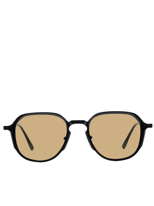 De Sunglasses Unisex Sonnenbrillen mit Schwarzem Horn umrandet Rahmen GAVIN25YELLW-N