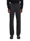 Elastic Trousers In Regular Fit Black