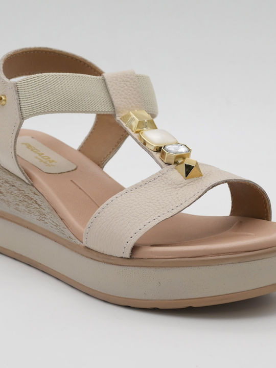 Pegada Sommer Damenplattformen Beige