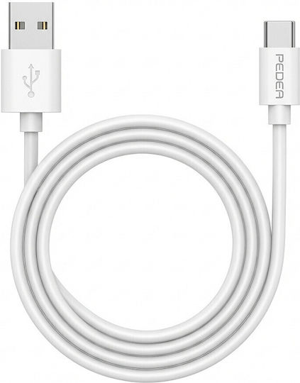 Pedea USB 2.0 Cable USB-C male - USB-A Λευκό 1m