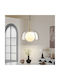 Agora Lighting Deckenleuchte Transparent Kugel für 10 Lampenbirnensockel E27 100x100cm