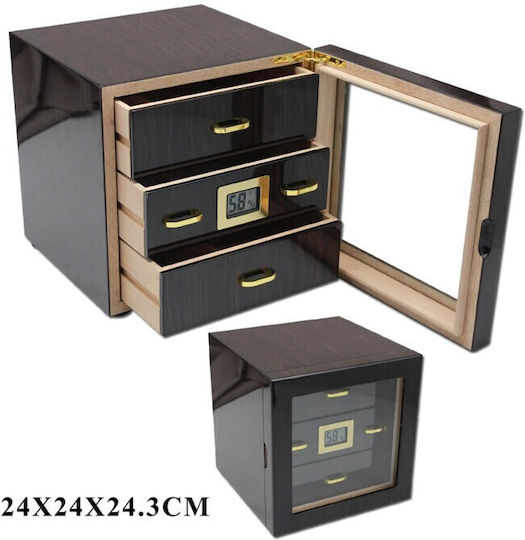 Sikarlan Umidificator Trabucuri din Lemn 75 Bucăți 24x24x24.7cm