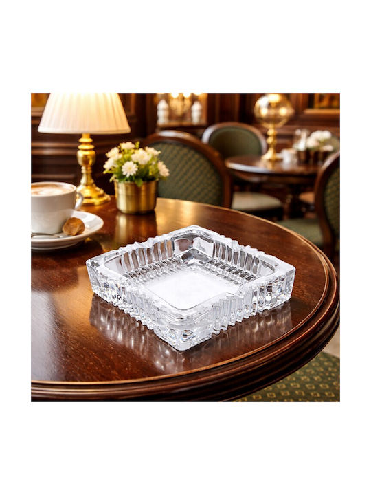 Cenușare Țigaretă Sticlă Transparent 15x15x4.2cm Forhome 955106 Home