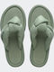 Over Puffed Up Flip Flops In Green Colour