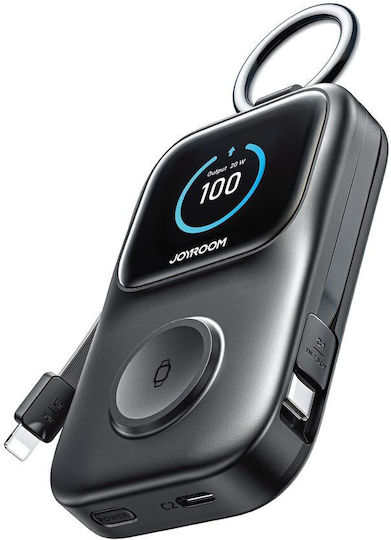 Joyroom JR-W19 Power Bank 5000mAh 5W με Θύρα USB-A και Θύρα USB-C Μαύρο