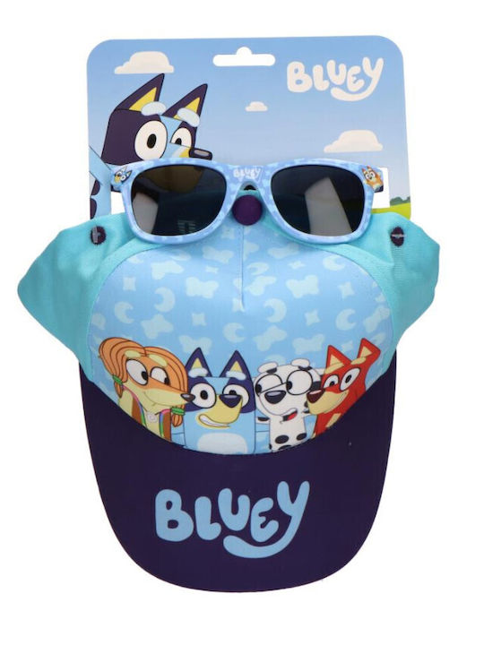 Bluey Παιδικό Καπέλο Jockey Αντηλιακό Μπλε