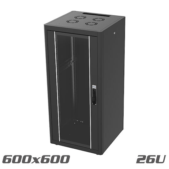Edision Dulap Rack Cu Picioare 19U Negru 60-02-0205