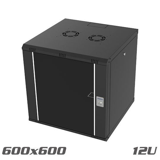 Edision Стенен Рак Кабина 19U Черна 60-02-0123