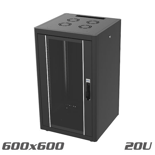 Edision Floor Rack Cabinet 19U Black 60-02-0203