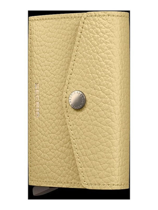 Secrid Leder Herrenbrieftasche mit RFID Gelbe