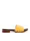 Mules With Heel In Blonde Colour