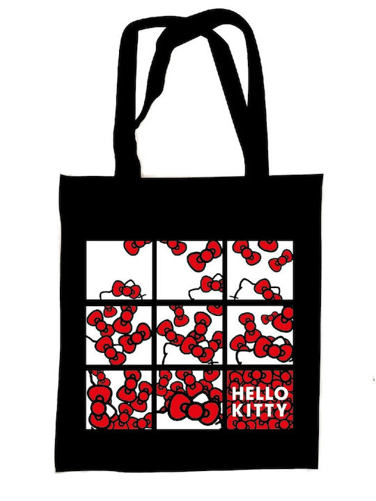Hello Kitty Панделки Екологична Текстилна Чанта За Пазаруване Canvas 38x44 См Многоцветна