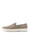 Suede Men's Loafers in Gray Colour