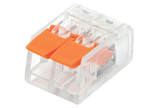 Клема Eurolamp Pct-412 2 Позиции Отвор 0.2-4mm 32a 400v Оранжева 25 Броя