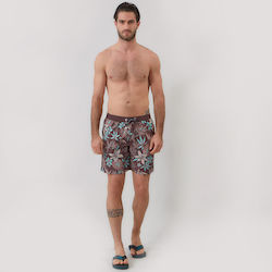 Maui & Sons Aloha Ανδρικό Μαγιό Βερμούδα Καφέ Floral Maui & Sons Aloha Ανδρικό Μαγιό Βερμούδα Καφέ Floral