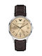 Emporio Armani Ανδρικό Ρολόι 43mm Μπαταρίας με Μαύρο Δερμάτινο Λουράκι