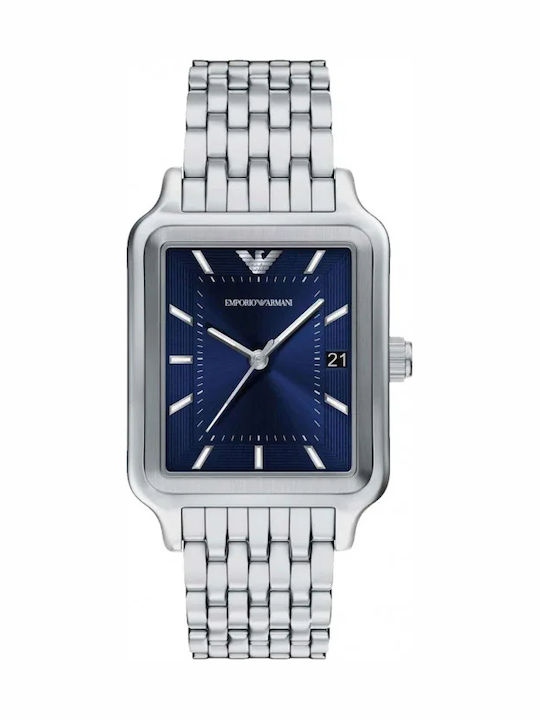 Emporio Armani Ceas Barbatesc 36mm cu Baterie cu Brățară din Metal Argintie