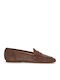 Δερμάτινα Γυναικεία Loafers σε Καφέ Χρώμα