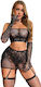 Sexy Dessous-Sets Gittermuster Bestickte Spitze