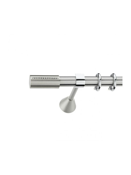 Best Bara Metalică Pentru Perdele B012 Dublă cu Șină Φ20mm 160cm Argintie