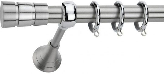 Best Метално Корнизно Тяло B028 Единично Ф20mm 160см Сребрист