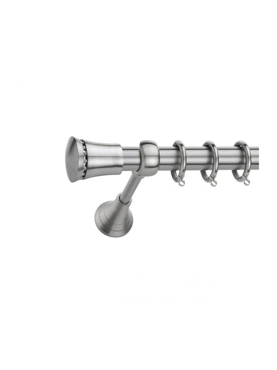 Best Metallic Curtain Pole B002 Single Φ20mm 200cm Silver