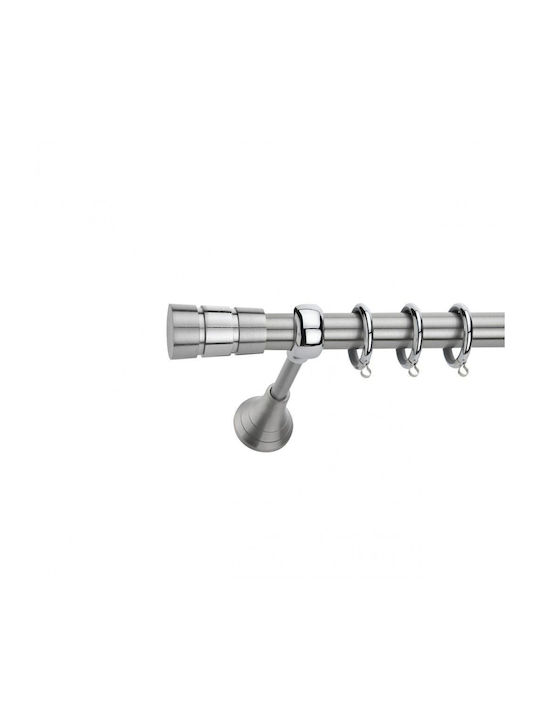 Best Metallic Curtain Pole B028 Single Φ20mm 200cm Silver