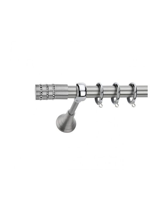 Best Bară Metalică Pentru Perdele B005 Simplă Φ20mm 160cm Argintie
