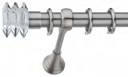 Best Метален Корниз B074 Двоен с Релса Ф20mm 160см Сребрист